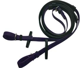 Deep purple horse racing tack PVC horse reins split style