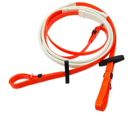 Blaze orange plastic TPU horse racing reins for sale