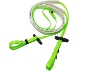 Fluo green TPU horse tack supply with rein bridle