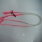 Hot pink PVC split rein with black anti slip rubber grip
