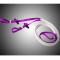 Purple anti-slip rubber grip horse rein made from PVC-nylon