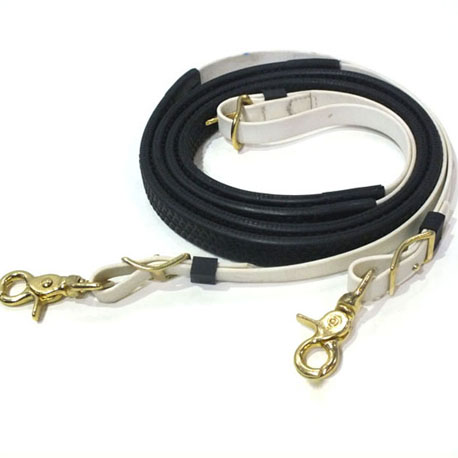 Snow white PVC endurance reins