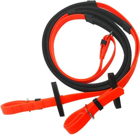 orange color PVC riding rein