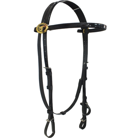 black TPU horse bridle