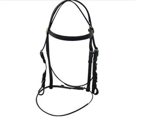 Black single noseband bridle supply for horse riding