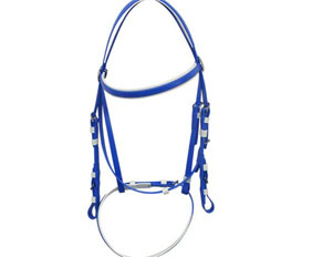 Baby blue single noseband horse tack bridles with zinc alloy buckle