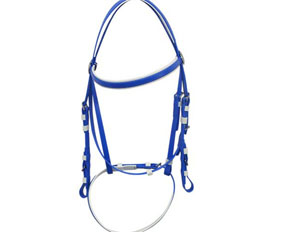 Baby blue single noseband horse tack bridles with zinc alloy buckle