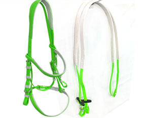 lime green PVC horse trail bridle with rein factory manufacturer