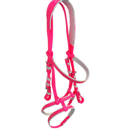 pink horse bridle