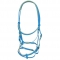 Sky blue PVC horse bridles and reins for sale