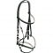 Western type full horse size bridle with two nosebands in PVC