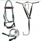 Dark green horse tack supply with martingales and breastplates PVC manufacturer supplier