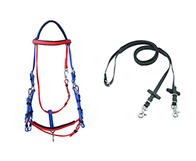 blue and red mixed PVC waterproof endurance bridle