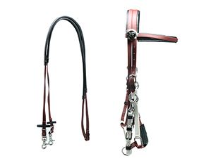 brown black mixed PVC endurance bridle halter for horse riding trail