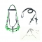 green PVC endurance trail horse bridle