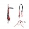 horse supplies PVC bridle halters with brass buckle red and black