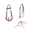 horse supplies PVC bridle halters with brass buckle red and black