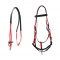 red and black PVC horse racing bridle wholesale retail