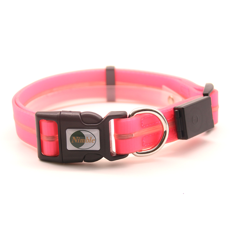 New design patented waterproof LED light dog collar PVC